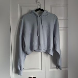 Hollister Pale Blue Cropped Hoodie